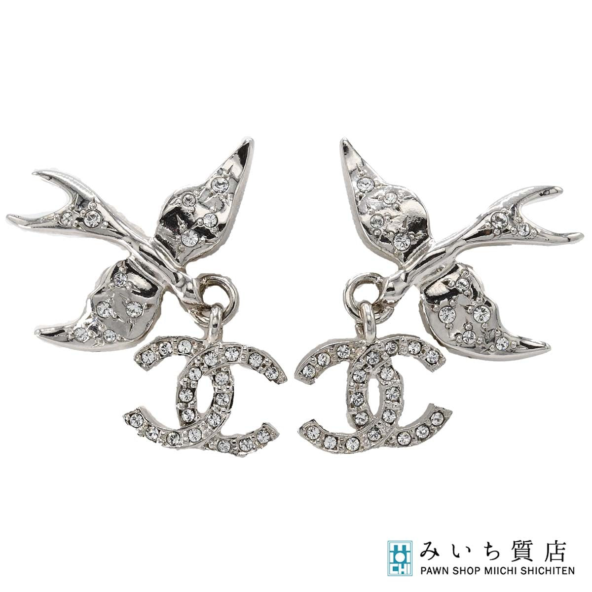 CHANEL シャネル ピアス 鳥モチーフ C25S 約6.8g ココマーク