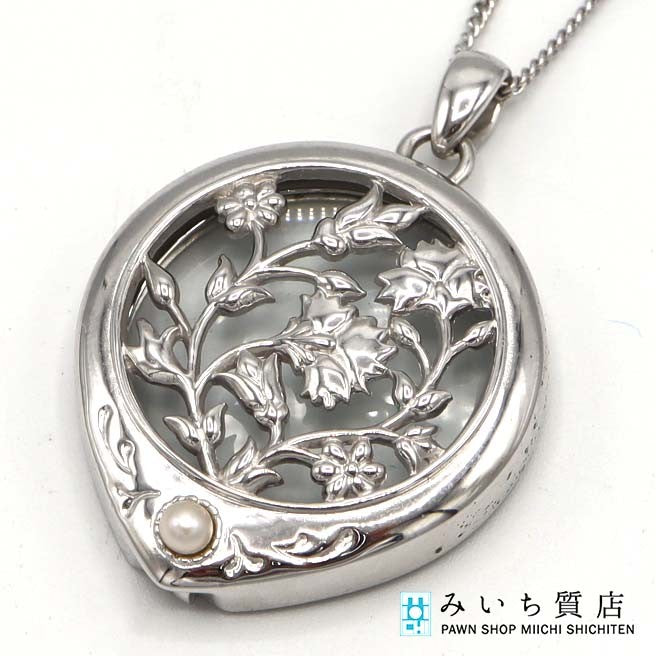 ミキモト　パール付き　ペンダント　ルーペ MIKIMOTO（ミキモト） パール付き ルーペネックレス ペンダント GP