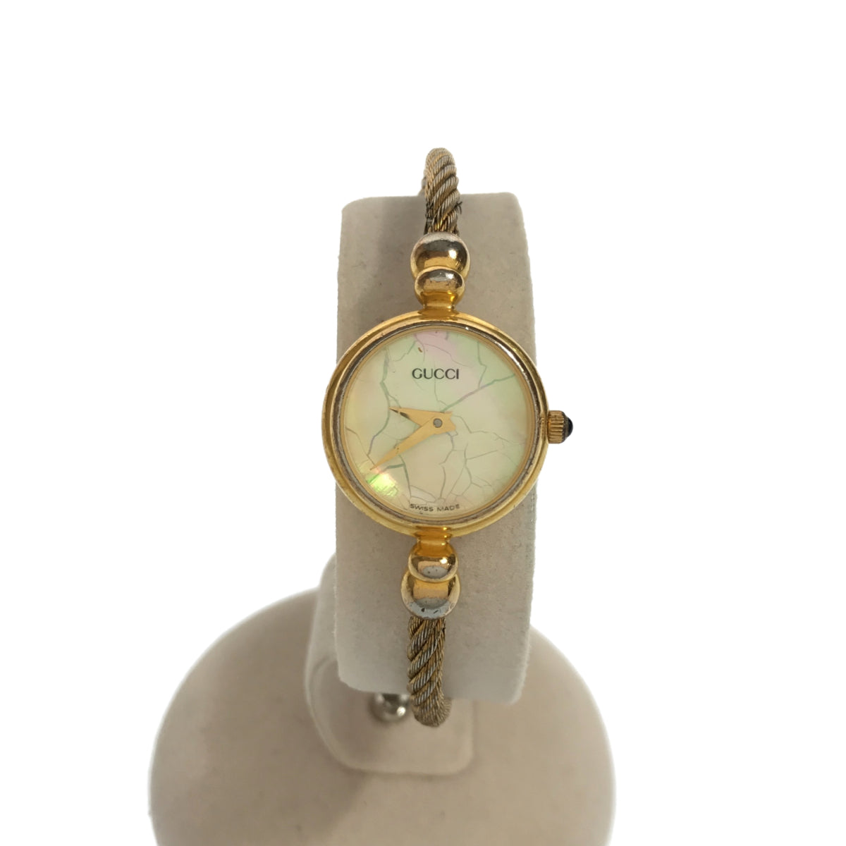 腕時計 稼働 グッチ GUCCI 2700.2L シェル文字盤 2024.7電池交換済