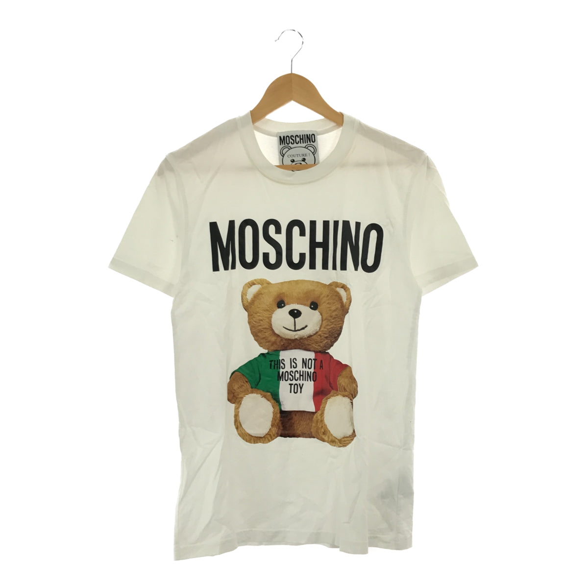 モスキーノ MOSCHINO Tシャツ テディベア THIS IS NOT A MOSCHINO TOY 46サイズ 211ZPV07202040  22s870-2