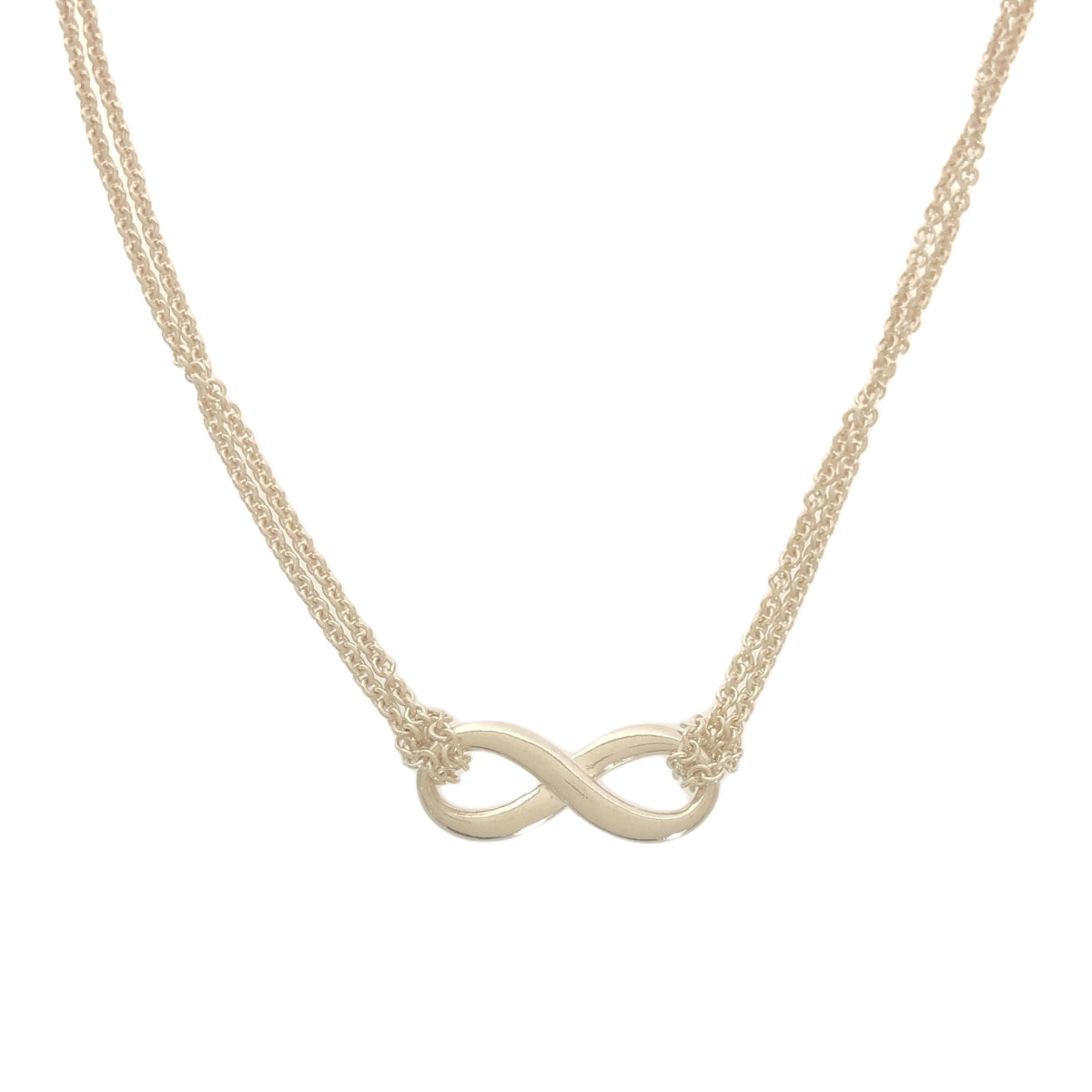 Tiffany インフィニティネックレス ダブルチェーン シルバー 銀