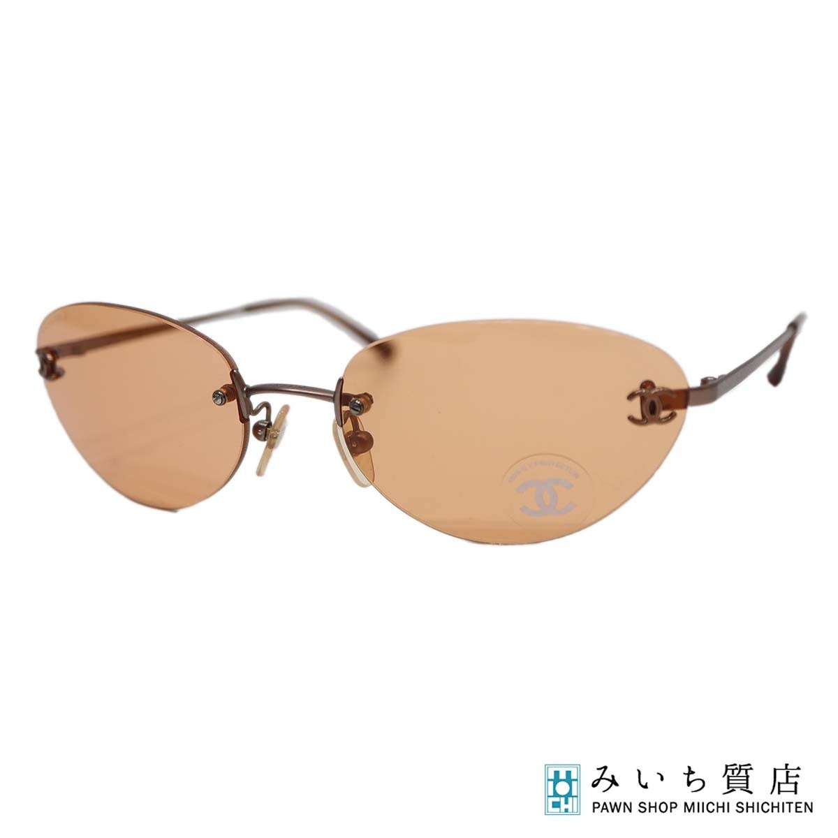 CHANEL シャネル サングラス 4003 c116/74 57□19 ココマーク リムレス