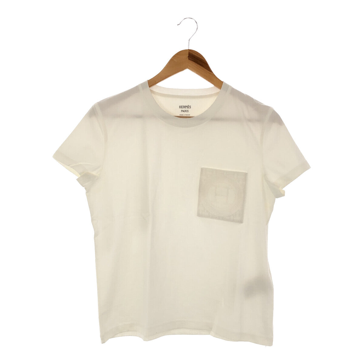 エルメス HERMES Tシャツ 38 サイズ 3E4620DL ホワイト 白 綿 半袖 ...