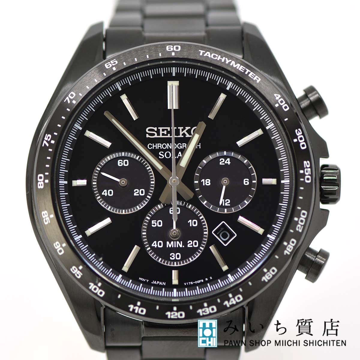 腕時計 セイコー SEIKO SBPY169 ソーラー クロノグラフ ブラック SS 23s68-1