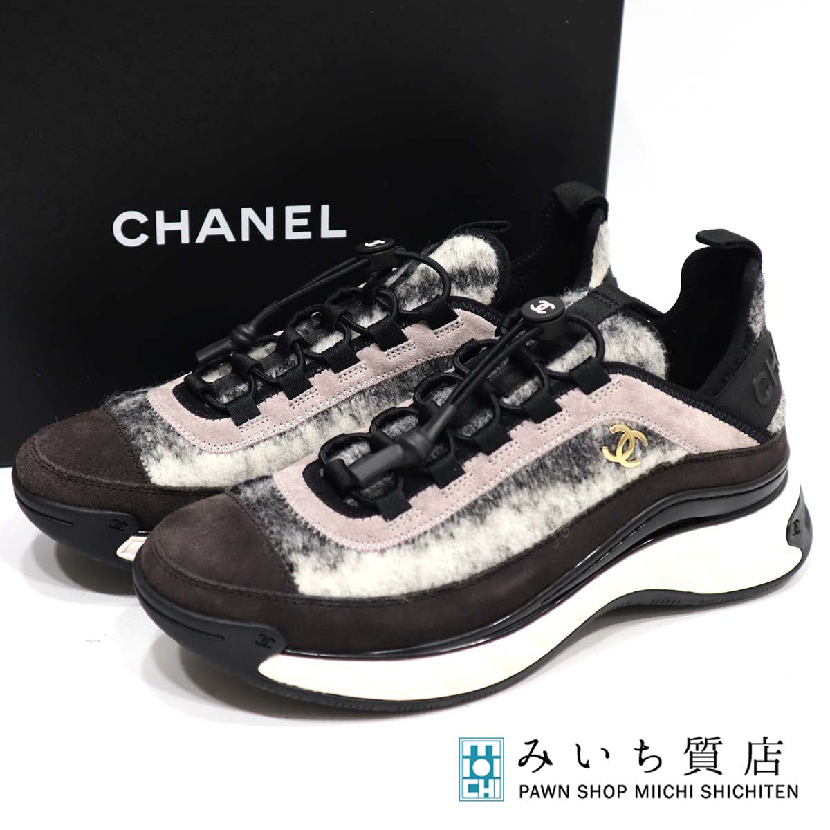 新品！未使用！CHANELマトラッセスニーカーアイボリー 36