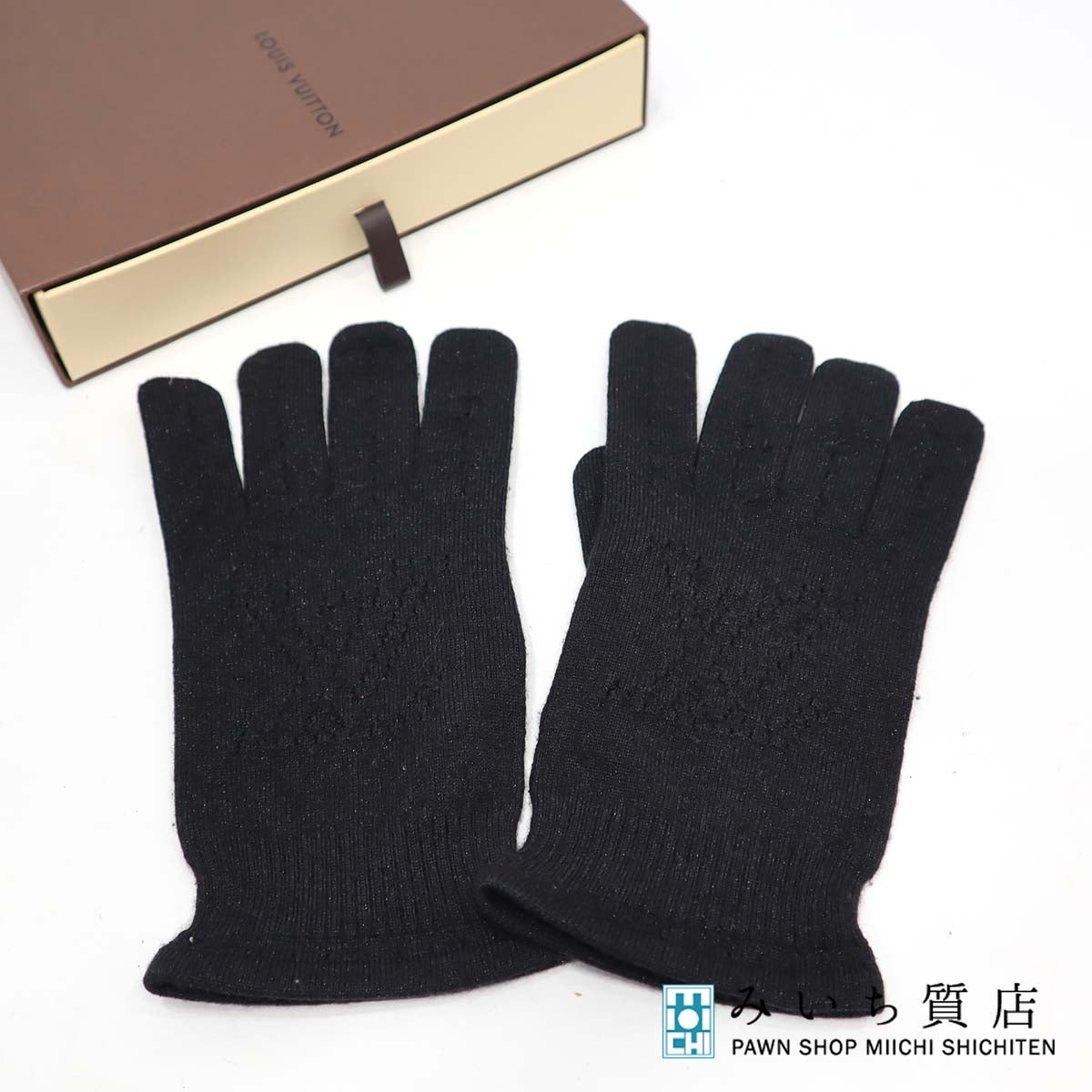 LV ルイヴィトン 手袋 LOUIS VUITTON パンチング LVロゴ ラメ グローブ