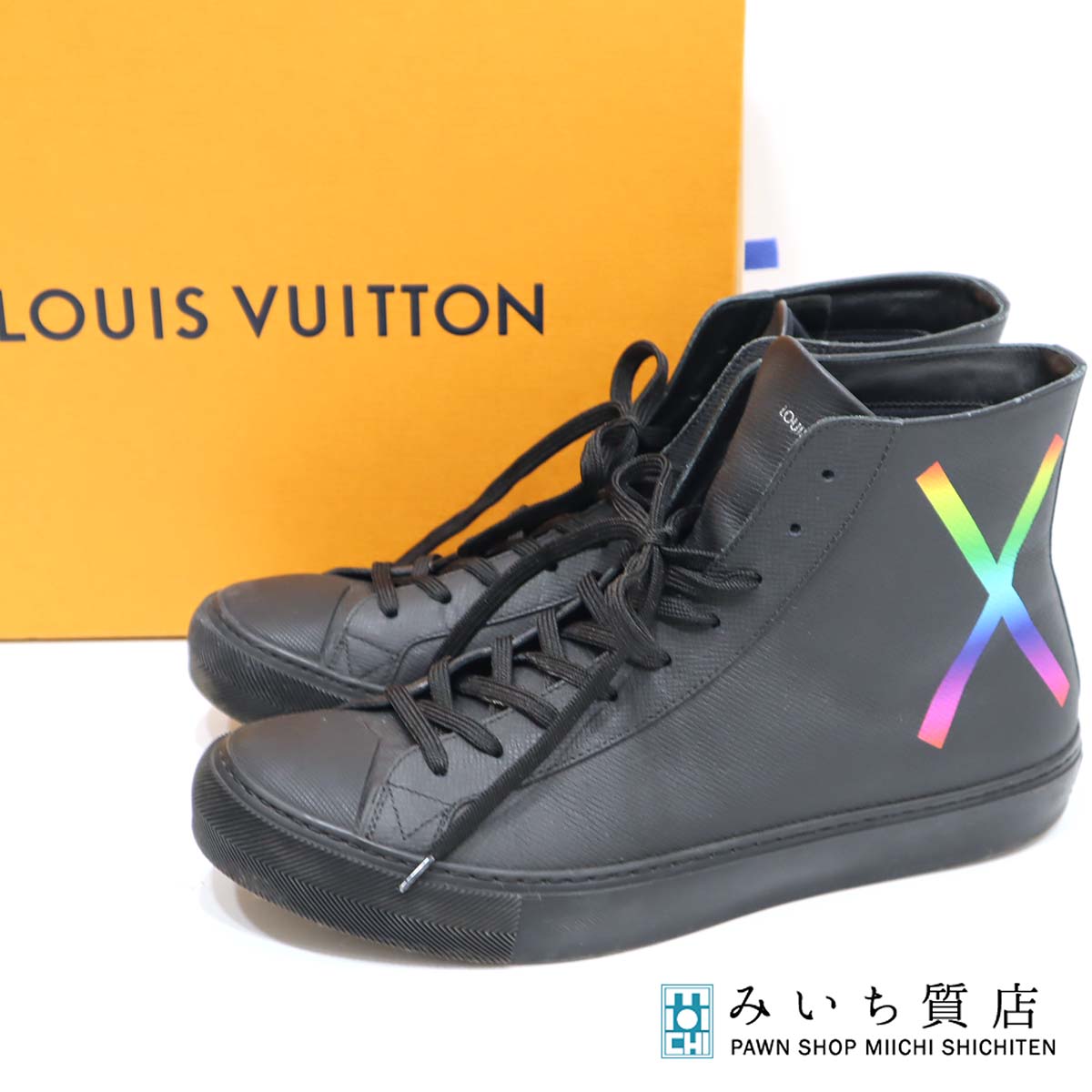 靴 LV G00159 タトゥーライン 8 1/2 黒 ハイカット スニーカー 27.5 ルイヴィトン LOUIS VUITTON ブラック –  みいち質店