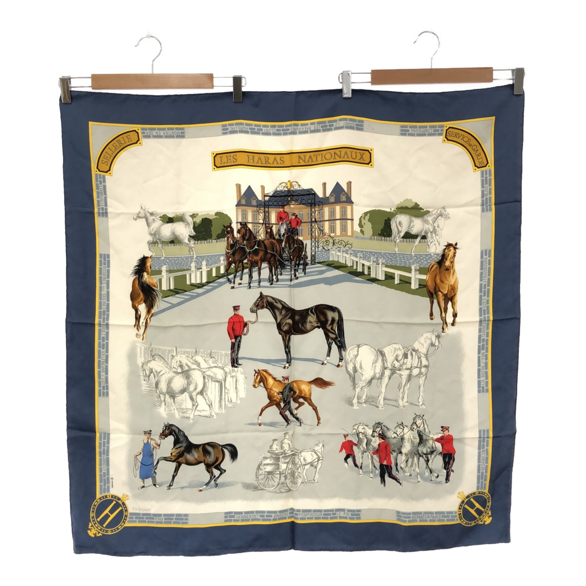 エルメス HERMES スカーフ カレ90 LES HARAS NATIONAUX 国立種馬