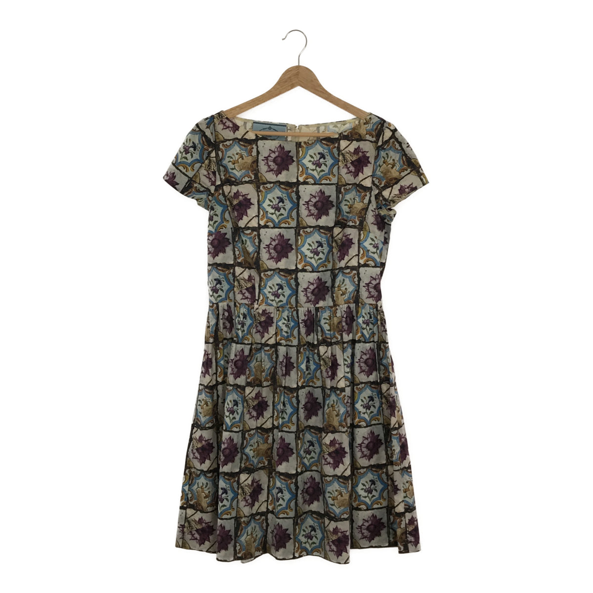 PRADA プラダ ワンピース 花柄 半袖 スカート 衣類 服 P3891