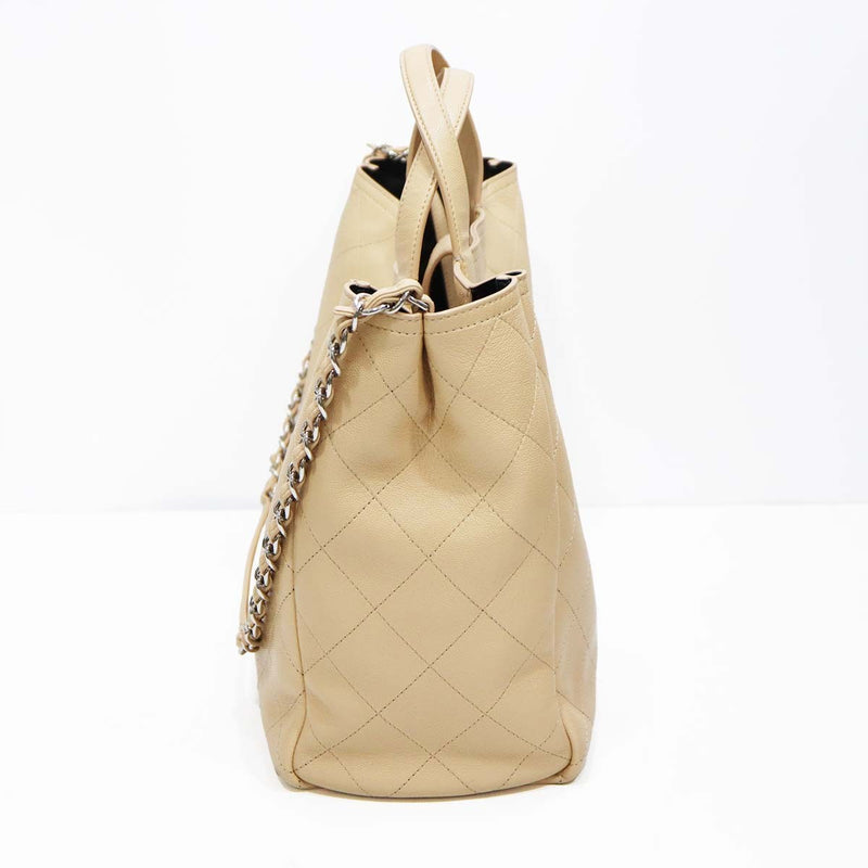 CHANEL シャネル マトラッセ 2wayバッグ ココマーク キャビアスキン ハンドバッグ ベージュ系 チェーンショルダー gen210