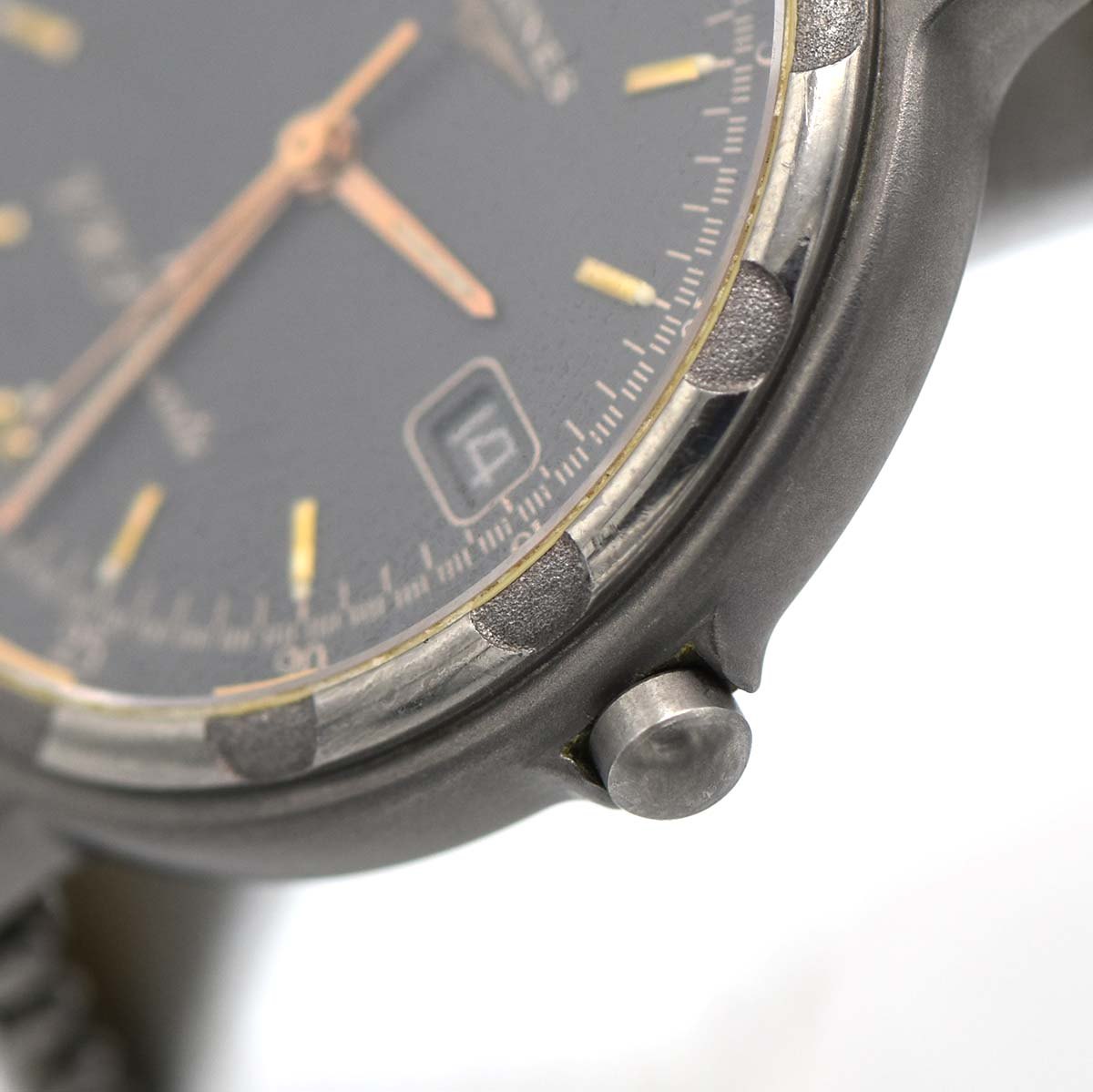 腕時計 稼働 LONGINES ロンジン コンクエスト チタン クォーツ