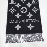 LOUIS VUITTON LV ルイヴィトン マフラー M77853 モノグラム ブラック 服飾小物 箱有 H21780