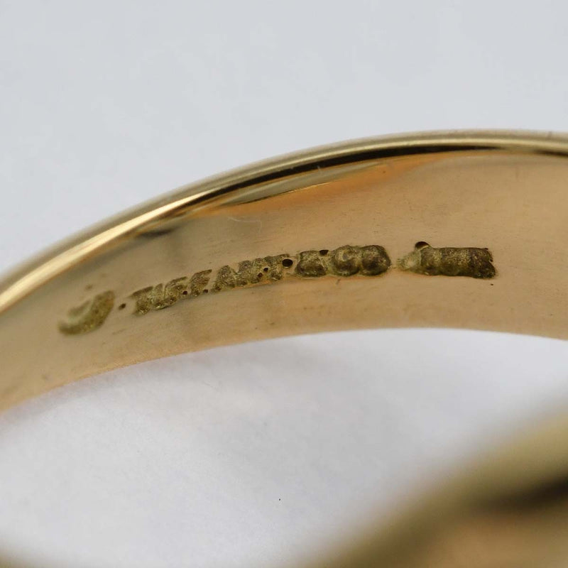 仕上げ済 TIFFANY＆Co. ティファニー オープンハート リング 指輪 18K ゴールド 約4.5号 約7.3g レディース アクセサリー 25k445-2