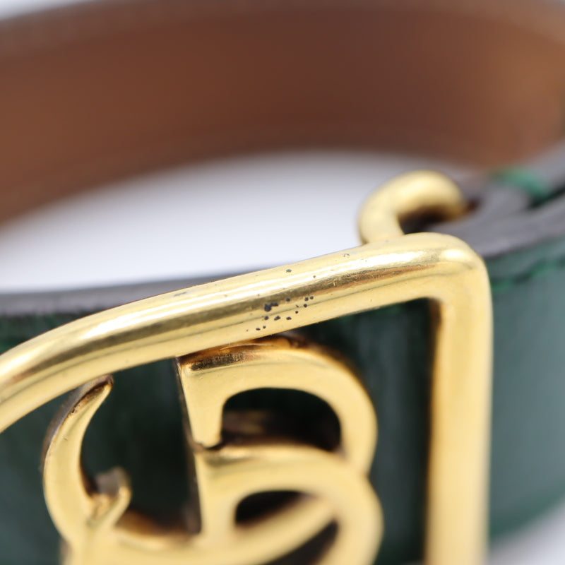 GUCCI グッチ ブレスレット GG レザー グリーン系 レディース アクセサリー H20589