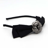 CHANEL シャネル カチューシャ カメリア リボン ブラック ヘアアクセサリー 髪飾り レディース gen92