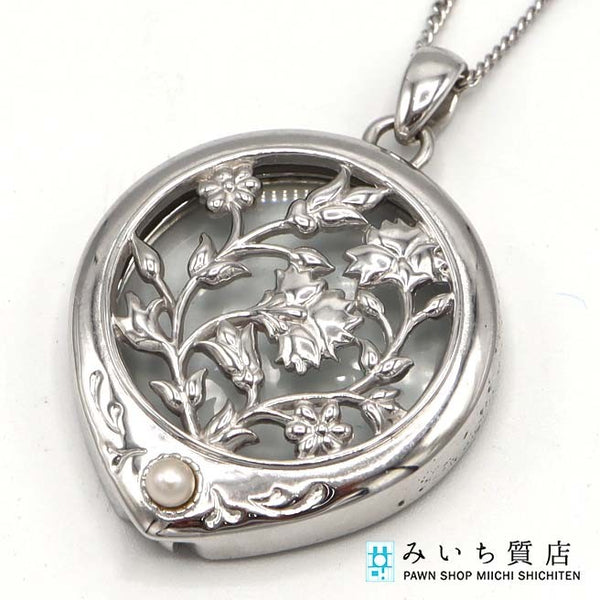 MIKIMOTO ミキモト ペンダントルーペ パール ネックレス シルバーカラー アクセサリー 小物 H10292