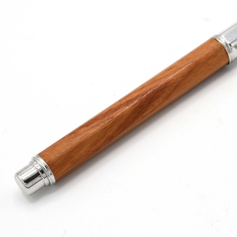 CARAN dACHE カランダッシュ K18 750 万年筆 F ウッド×メタルシルバー 文房具 筆記未確認 CARAN dACHE カランダッシュ