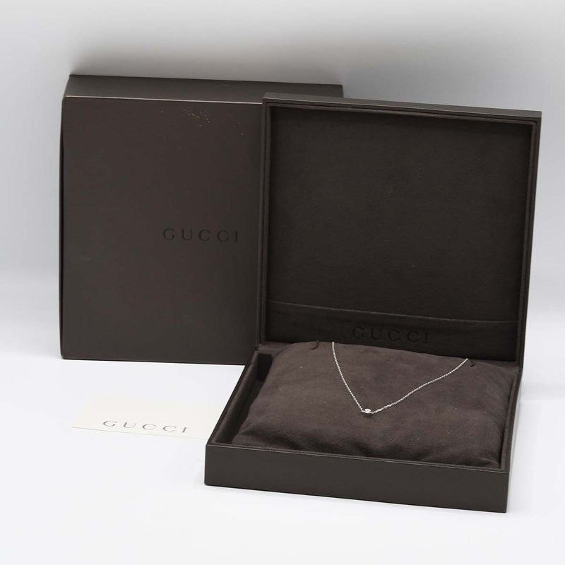 GUCCI グッチ ネックレス K18WG ゴールド 約3.6g アクセサリー 箱有 19k318-701