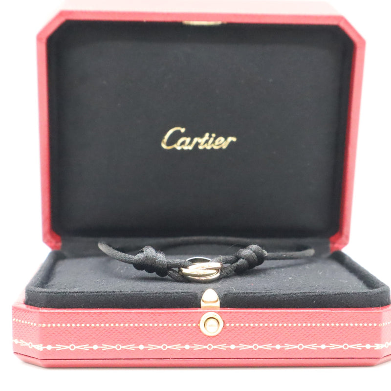Cartier カルティエ コットンコード トリニティ ブレス Au750 総重量：約3g 替えコード 調整可能 アクセサリー プレゼント H15165