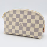 LOUIS VUITTON ルイヴィトン LV N60024 ポーチ ダミエ アズール ポシェット コスメティック ホワイト 保管袋・箱 J213