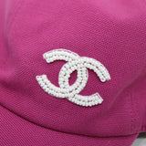 CHANEL シャネル キャップ ビーズ ココマーク ベースボールキャップ 帽子 ピンク レディース 箱 26k537-1