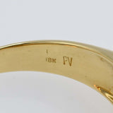 仕上済 Ponte Vecchio ポンテヴェキオ PV リング 15号 リボン アクセサリー 18K D0.53 約5.3g H615