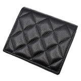 CHANEL シャネル ウォレット 二つ折り財布 ココマーク ミニ財布 キャビアスキン ブラック H22024