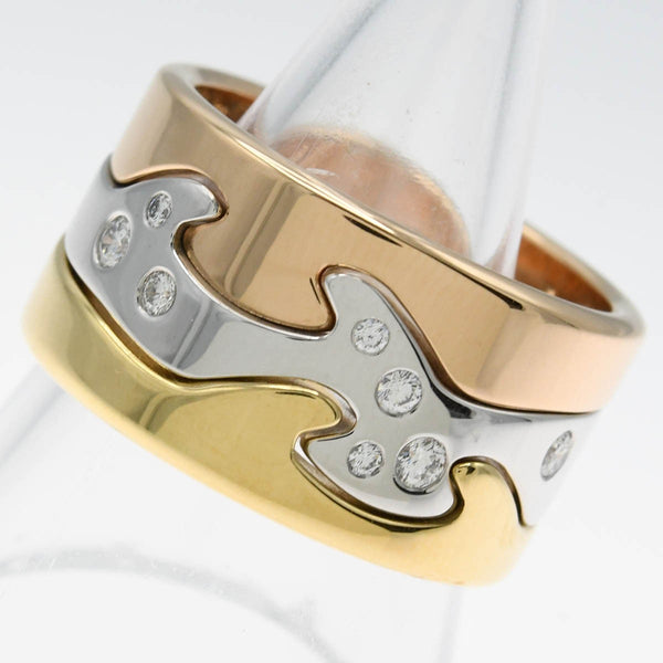 仕上済 GEORG JENSEN ジョージジェンセン フュージョンリング 指輪 #55 750 D入り 約15~15.5号 約17.5g ジュエリー eco358