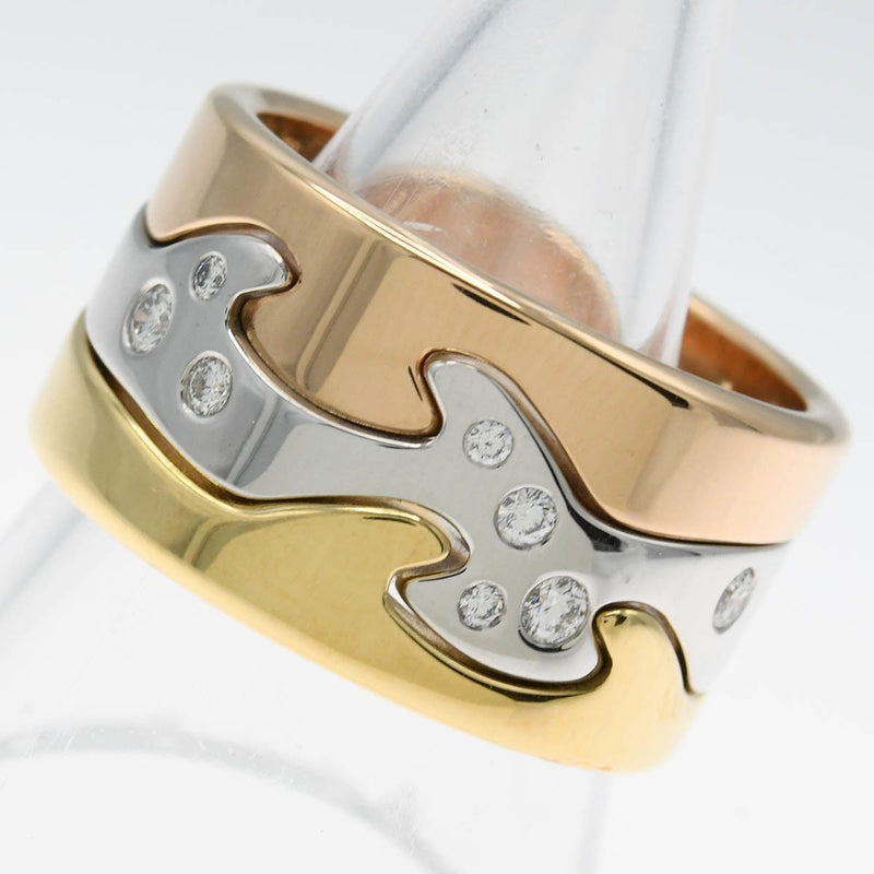 仕上済 GEORG JENSEN ジョージジェンセン フュージョンリング 指輪 #55 750 D入り 約15~15.5号 約17.5g ジュエリー eco358