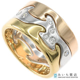 仕上済 GEORG JENSEN ジョージジェンセン フュージョンリング 指輪 #55 750 D入り 約15~15.5号 約17.5g ジュエリー eco358