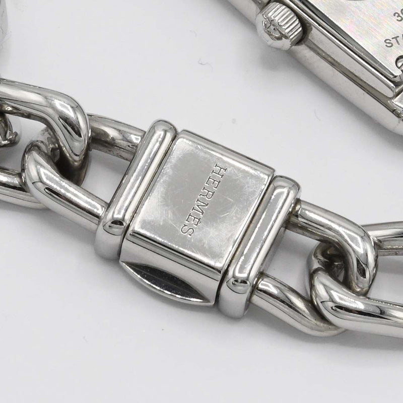 腕時計 稼働 HERMES エルメス NA2.110 ナンタケット クォーツ シルバー色文字盤 25k645-3