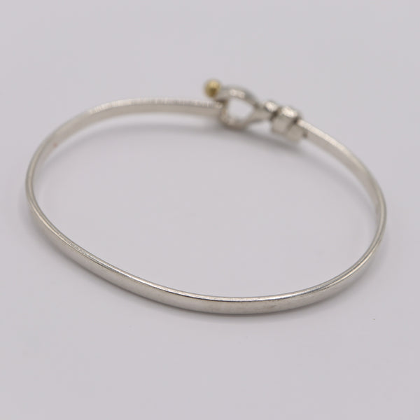 TIFFANY＆Co. ティファニー ブレスレット フック&アイ バングル 750 925 約9.3g アクセサリー レディース H19018
