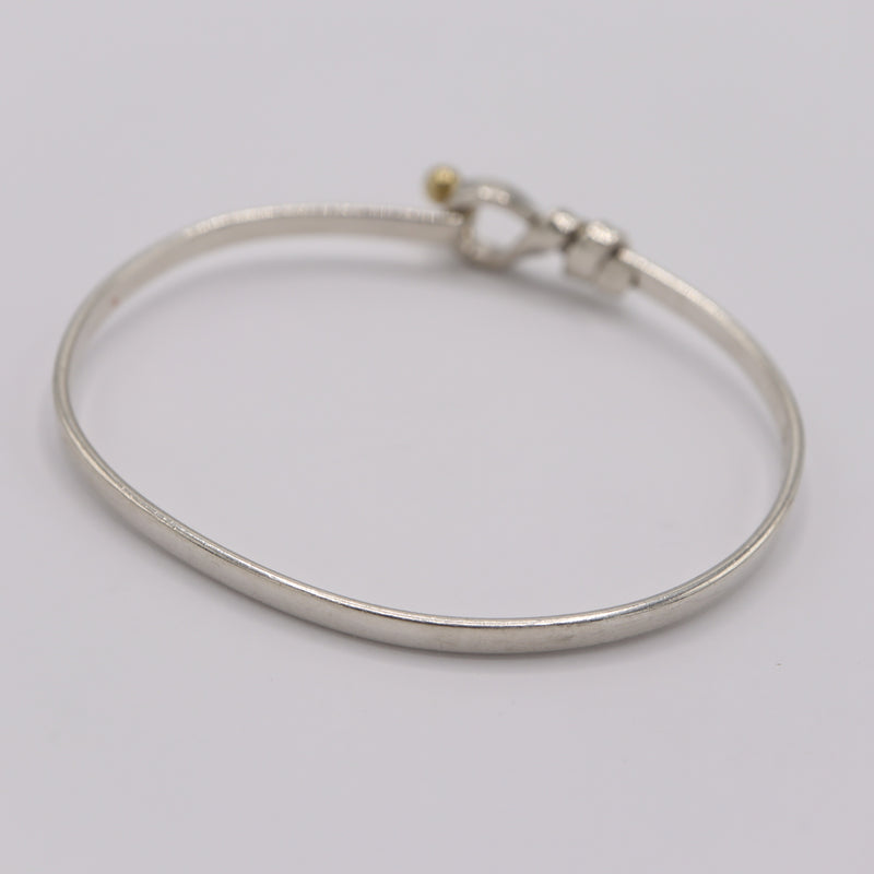 TIFFANY＆Co. ティファニー ブレスレット フック&アイ バングル 750 925 約9.3g アクセサリー レディース H19018