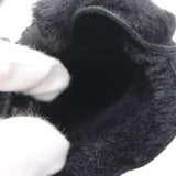 UGG アグ ムートン手袋 RN17541 グローブ スエード リボン サイズM シープスキン ブラック レディース 箱有 24s612-5