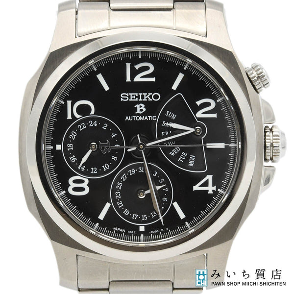 稼働 腕時計 SEIKO セイコー 4S27-00B0 ブライツ レトログラード 自動巻き クロノグラフ 黒文字盤 H18845