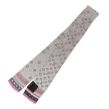 LOUIS VUITTON ルイヴィトン LV バンドー M75044 モノグラム マップ スカーフ ライトグレー ピンク 服飾小物 25k1037-6