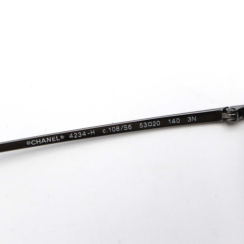 CHANEL シャネル フェイクパール サングラス 4234-H c.108/56 CC ココマーク ラウンドフレーム ケース付 度なし H19284