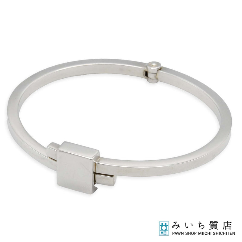 GUCCI グッチ バングル ブレスレット スクエアプレート 925 シルバー 約41.2g アクセサリー M3942