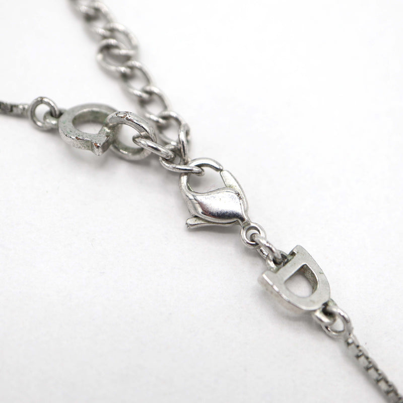 Christian Dior ディオール ネックレス クロス Dロゴ 約7.1g シルバーカラー アクセサリー H20448
