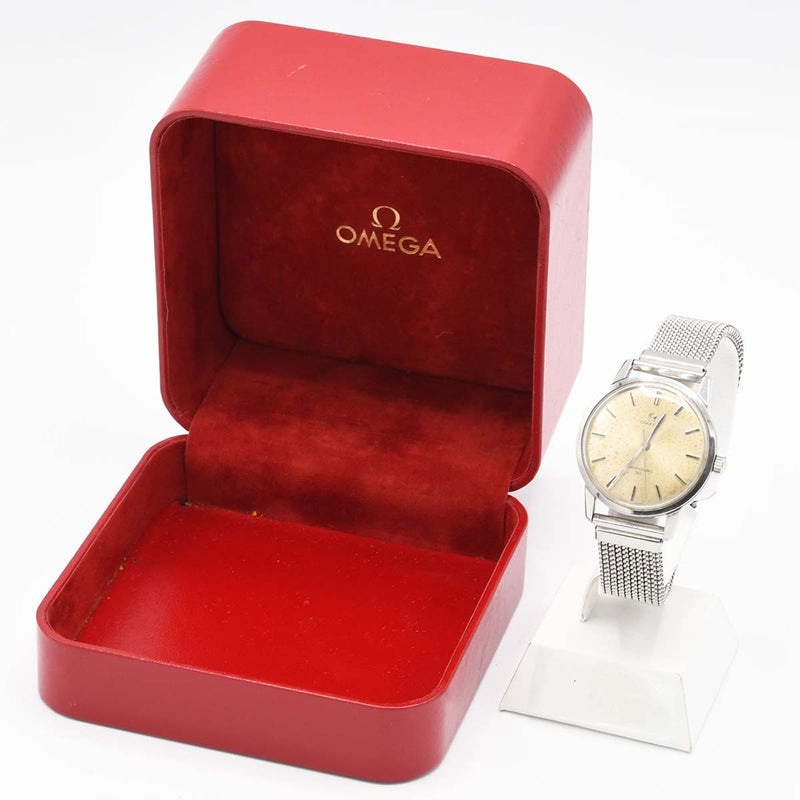 腕時計 稼働 OMEGA オメガ シーマスター 30 135.007-66 cal.286 手巻き シルバー色文字盤 ベルト社外品 箱有 H1289