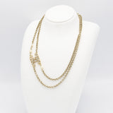 CHANEL シャネル 二連ネックレス C20 ココマーク フェイクパール ラインストーン レディース アクセサリー 箱有 H16376