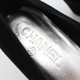 CHANEL シャネル G27028 ココマーク ヒール パンプス スエード 靴 36 1/2 ブラック レディース 箱有 25k810-2