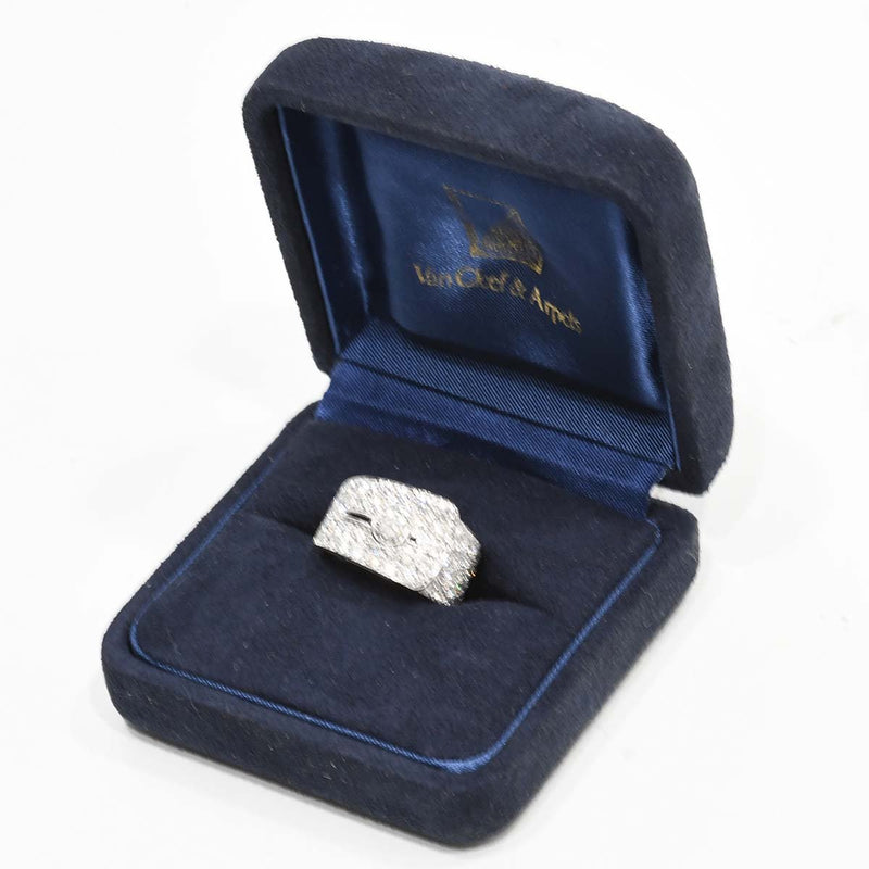 仕上済 VanCleef&Arpels ヴァンクリーフ&アーペル VCA リング 指輪 750 ダイヤ 約8号 9.7g ジュエリー ケース有 ok687