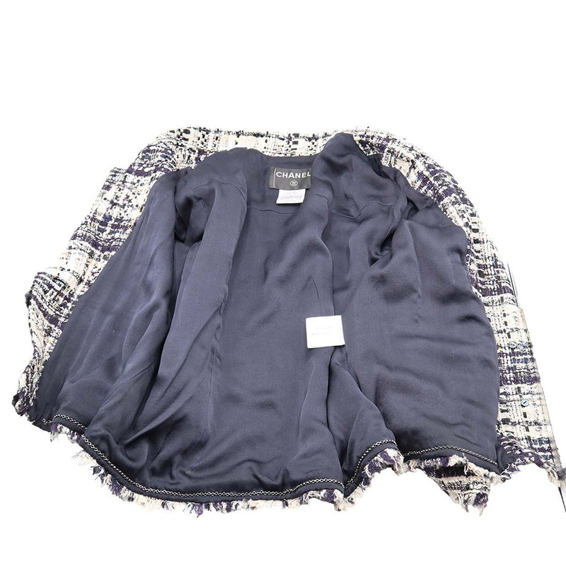 CHANEL シャネル ジャケット P28238 42 ホワイト ブラック レディース アウター 服 H20427