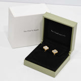 仕上済 VanCleef&Arpels VCA ヴァンクリーフ アーペル ピアス ヴィンテーンジ アルハンブラ 750 シェル 7.3g アクセサリー 箱有 H9764