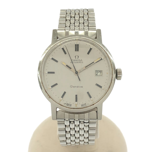稼働 腕時計 OMEGA オメガ Geneve ジュネーブ 166.0098 cal.1481 デイト 自動巻き シルバ色文字盤 H17680