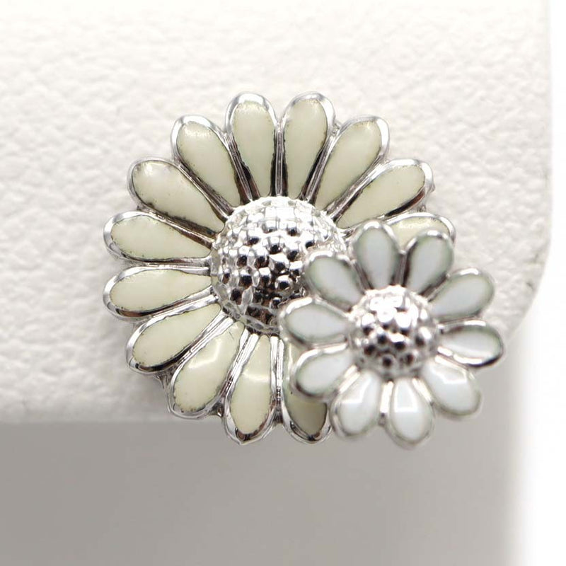 Georg Jensen ジョージジェンセン スティーヌゴヤ コラボ ピアス デイジー シルバー 925 約2.8g ホワイト系 アクセサリー H16443