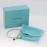 TIFFANY＆Co. ティファニー バングル ツイスト フック ラピス フェイクパール シルバー 925 約7.6g アクセサリー 箱袋 H20051
