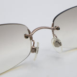 CHANEL シャネル サングラス 4002 c194/61 57□19 130 ココマーク リムレス 度なし メガネ シャンパンゴールド系 ケース 26k621-10