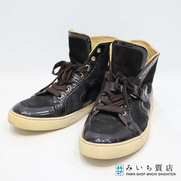 HERMES エルメス ハイカットスニーカー 黒 サイズ42 靴 27cm メンズ シューズ H20738